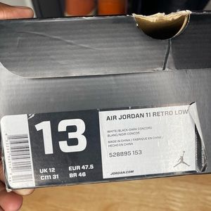 Jordan 11 Low “Concord” Size 13